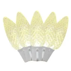 25 Warm White LED C9 Pre-Lamped String Lights On White Wire 9 25 Warm White LED C9 Pre-Lamped String Lights On White Wire -Holiday Lights Sales 0019494 25 warm white led c9 pre lamped string lights on white wire