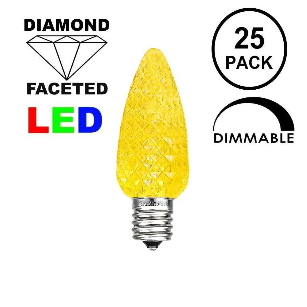 Yellow C7 LED Replacement Bulbs 25 Pack 1 Yellow C7 LED Replacement Bulbs 25 Pack