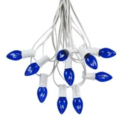 C7 25 Light String Set With Blue Twinkle Bulbs On White Wire 13 C7 25 Light String Set With Blue Twinkle Bulbs On White Wire -Holiday Lights Sales 0020230 c7 25 light string set with blue twinkle bulbs on white wire