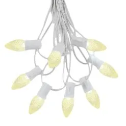25 Light String Set With Warm White LED C7 Bulbs On White Wire 14 25 Light String Set With Warm White LED C7 Bulbs On White Wire -Holiday Lights Sales 0020420 25 light string set with warm white led c7 bulbs on white wire