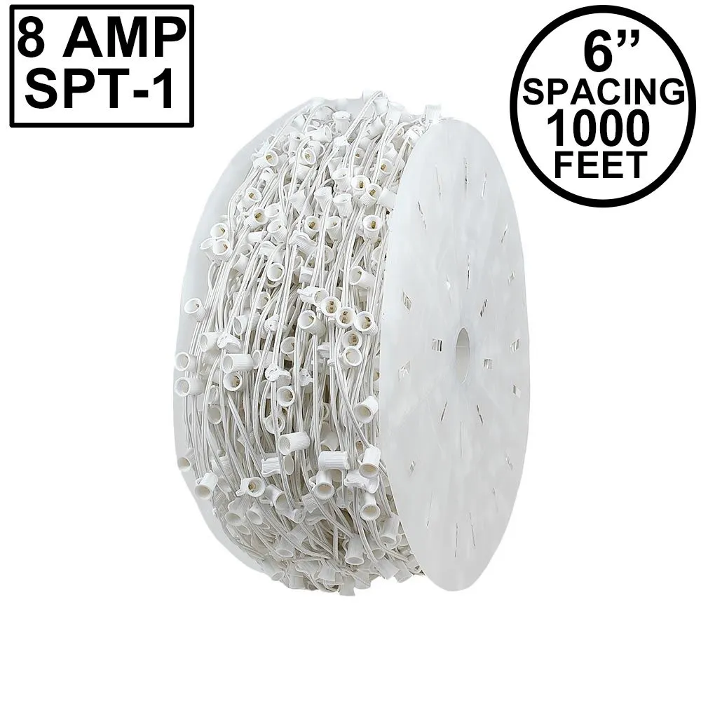 Premium Commercial Grade C7 1000' Spool 6" Spacing 8 Amp White Wire 1 Premium Commercial Grade C7 1000' Spool 6" Spacing 8 Amp White Wire