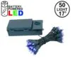 50 LED Battery Operated Lights Purple Green WIre