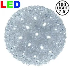 100 Pure White LED 7.5" Sphere