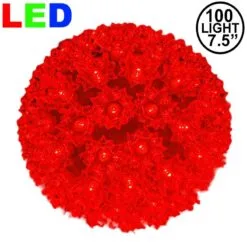 100 Red LED 7.5" Sphere