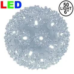 50 Pure White LED 6" Sphere