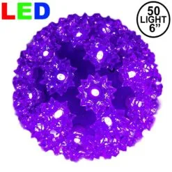 50 Purple LED 6" Sphere