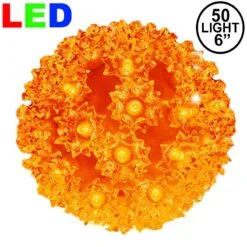 50 Orange LED 6" Sphere