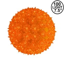 Amber/Orange 100 Light Starlight Sphere 7.5"