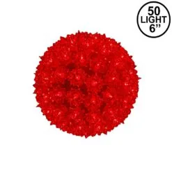 Holiday Lights Sales 40 Red 50 Light Mini Starlight Sphere 6"