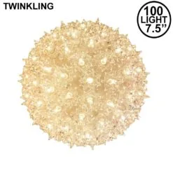 100 Light 7.5" Clear Twinkling Starlight Spheres