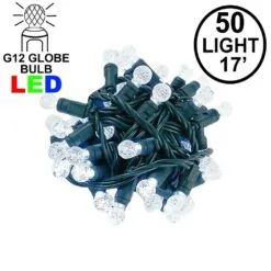 Coaxial G12 50 LED Pure White 4" Spacing Green Wire