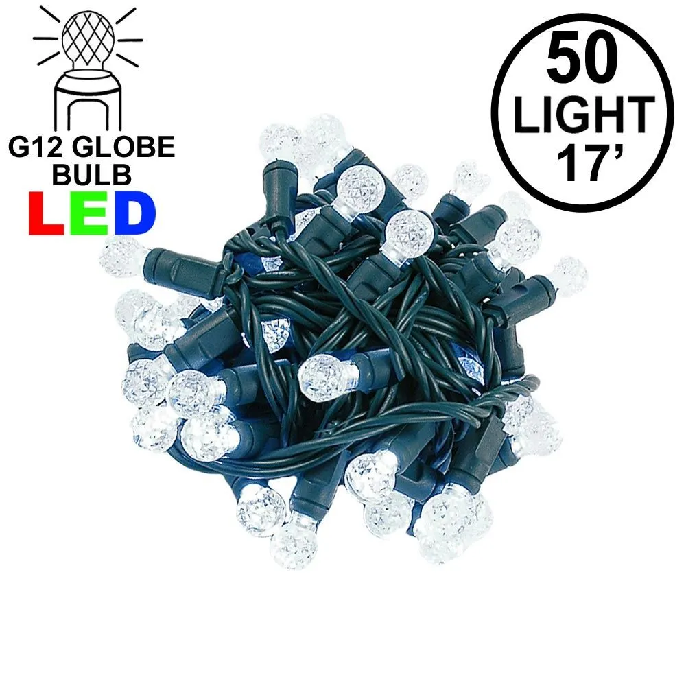 Coaxial G12 50 LED Pure White 4" Spacing Green Wire 1 Coaxial G12 50 LED Pure White 4" Spacing Green Wire