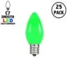 C7 - Green - Ceramic (plastic) LED Replacement Bulbs - 25 Pack