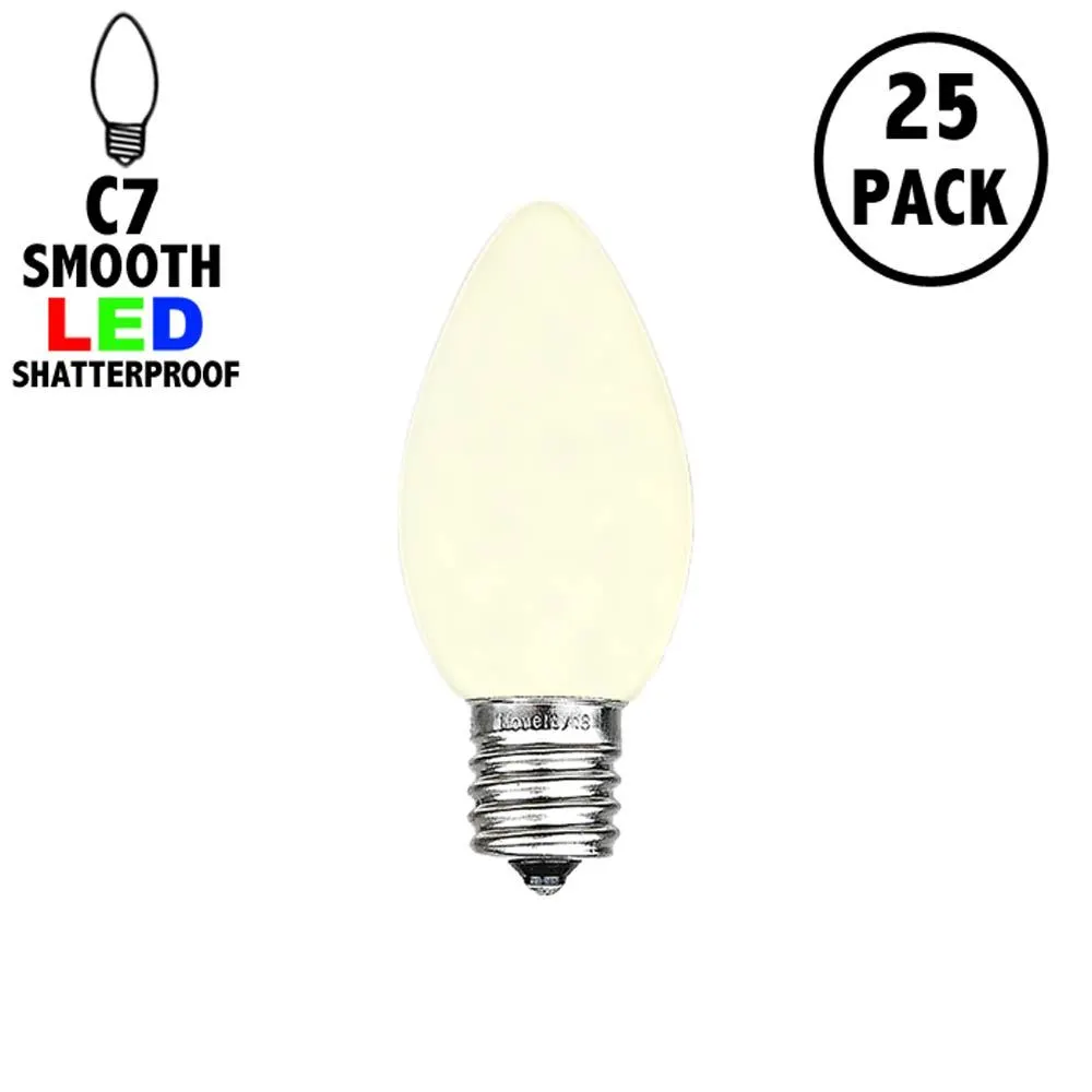 C7 - Warm White - Ceramic (plastic) LED Replacement Bulbs - 25 Pack 1 C7 - Warm White - Ceramic (plastic) LED Replacement Bulbs - 25 Pack