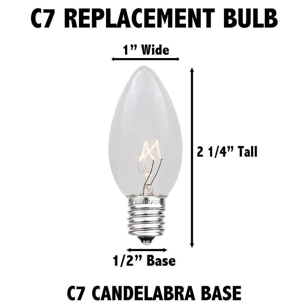 Pure White C7 LED Plastic Filament Replacement Bulbs 25 Pack 4 Pure White C7 LED Plastic Filament Replacement Bulbs 25 Pack - Image 4