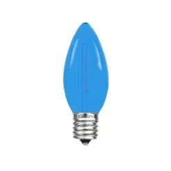 Blue C9 LED Plastic Filament Replacement Bulbs 25 Pack -Holiday Lights Sales 0025258 blue c9 led plastic filament replacement bulbs 25 pack