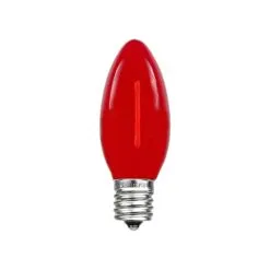 Red C9 LED Plastic Filament Replacement Bulbs 25 Pack -Holiday Lights Sales 0025276 red c9 led plastic filament replacement bulbs 25 pack