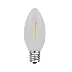Warm White C9 LED Plastic Filament Replacement Bulbs 25 Pack -Holiday Lights Sales 0025306 warm white c9 led plastic filament replacement bulbs 25 pack