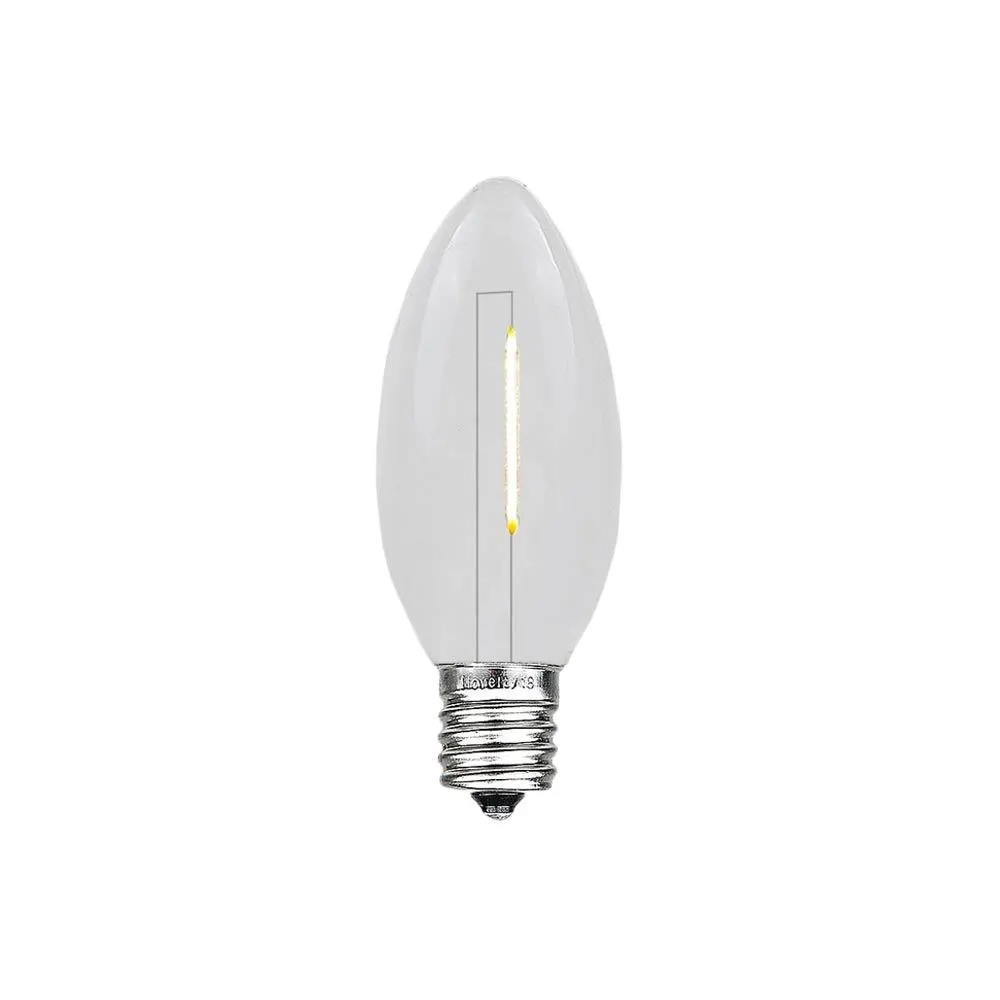 Warm White C7 LED Plastic Filament Replacement Bulbs 25 Pack 2 Warm White C7 LED Plastic Filament Replacement Bulbs 25 Pack - Image 2