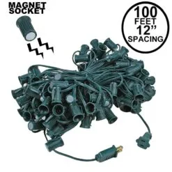 C9 Magnetic 100' Stringers 12" Spacing Green Wire
