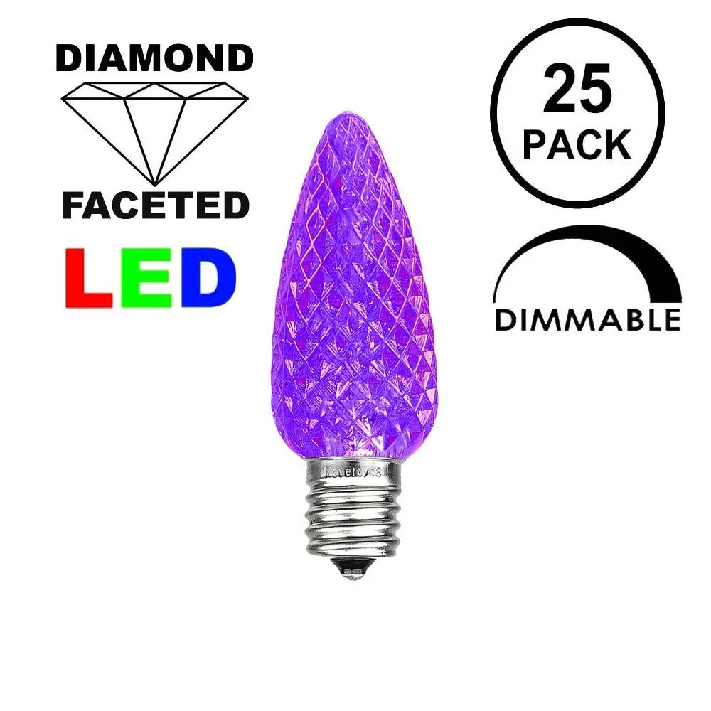 Purple C7 LED Replacement Bulbs 25 Pack 1 Purple C7 LED Replacement Bulbs 25 Pack