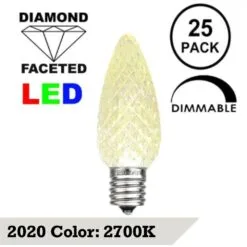 Warm White C9 LED Replacement Bulbs 25 Pack