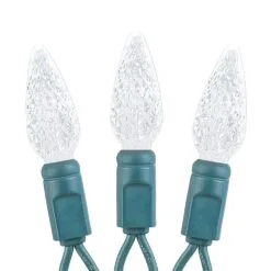 Pure White 70 LED C6 Strawberry Mini Lights Commercial Grade On Green Wire -Holiday Lights Sales 0026027 pure white 70 led c6 strawberry mini lights commercial grade on green wire