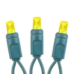 50 LED Battery Operated Lights Yellow On Green Wire -Holiday Lights Sales 0026237 50 led battery operated lights yellow on green wire