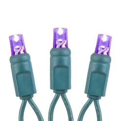 50 LED Battery Operated Lights Purple Green WIre -Holiday Lights Sales 0026240 50 led battery operated lights purple green wire