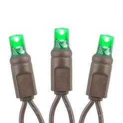 Commercial Grade Wide Angle 100 LED Green 34' Long On Brown Wire 10 Commercial Grade Wide Angle 100 LED Green 34' Long On Brown Wire -Holiday Lights Sales 0026318 commercial grade wide angle 100 led green 34 long on brown wire