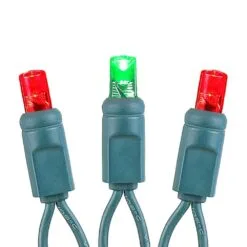 Commercial Grade Wide Angle 50 LED Red/Green 25' Long On Green Wire -Holiday Lights Sales 0026623 commercial grade wide angle 50 led redgreen 25 long on green wire