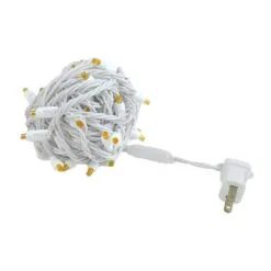 Commercial Grade Wide Angle 50 LED Amber 25' Long White Wire 13 Commercial Grade Wide Angle 50 LED Amber 25' Long White Wire -Holiday Lights Sales 0026648 commercial grade wide angle 50 led amber 25 long white wire