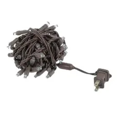 Twinkle LED Christmas Lights 50 LED Warm White 25' Brown Wire -Holiday Lights Sales 0026725 twinkle led christmas lights 50 led warm white 25 brown wire