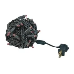 Commercial Grade Wide Angle 50 LED Pink 25' Long On Black Wire -Holiday Lights Sales 0026764 commercial grade wide angle 50 led pink 25 long on black wire