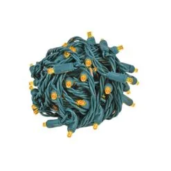 Commercial Grade Wide Angle 50 LED Amber 25' Long On Green Wire 10 Commercial Grade Wide Angle 50 LED Amber 25' Long On Green Wire -Holiday Lights Sales 0026791 commercial grade wide angle 50 led amber 25 long on green wire