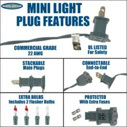 Connect 10 Multi Christmas Mini Lights 100 Light 50 Feet Long 9 Connect 10 Multi Christmas Mini Lights 100 Light 50 Feet Long -Holiday Lights Sales 0028731 connect 10 multi christmas mini lights 100 light 50 feet long