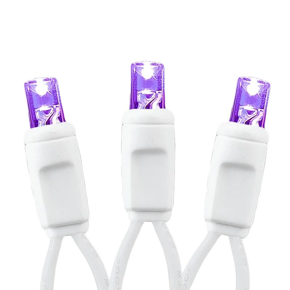 Commercial Grade Wide Angle 50 LED Purple 25' Long White Wire 3 Commercial Grade Wide Angle 50 LED Purple 25' Long White Wire - Image 3