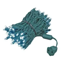 Commercial Grade Wide Angle 100 LED Pure White 34' Long On Green Wire -Holiday Lights Sales 0029193 commercial grade wide angle 100 led pure white 34 long on green wire