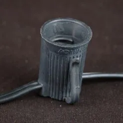 100 C9 Ceramic Christmas Light Set - Orange - Black Wire -Holiday Lights Sales 0029353 100 c9 ceramic christmas light set orange black wire