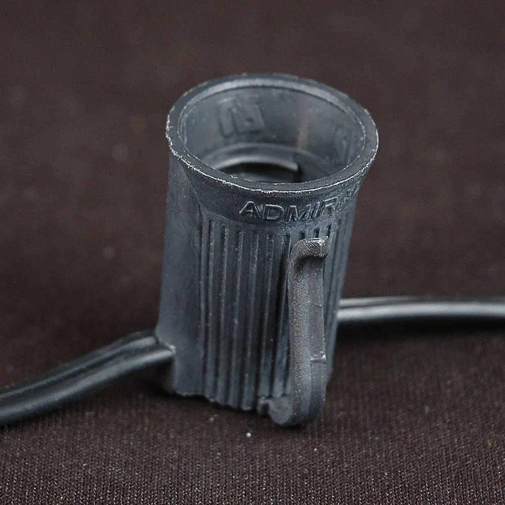 100 C9 Christmas Light Set - Blue Bulbs - Black Wire 5 100 C9 Christmas Light Set - Blue Bulbs - Black Wire - Image 5