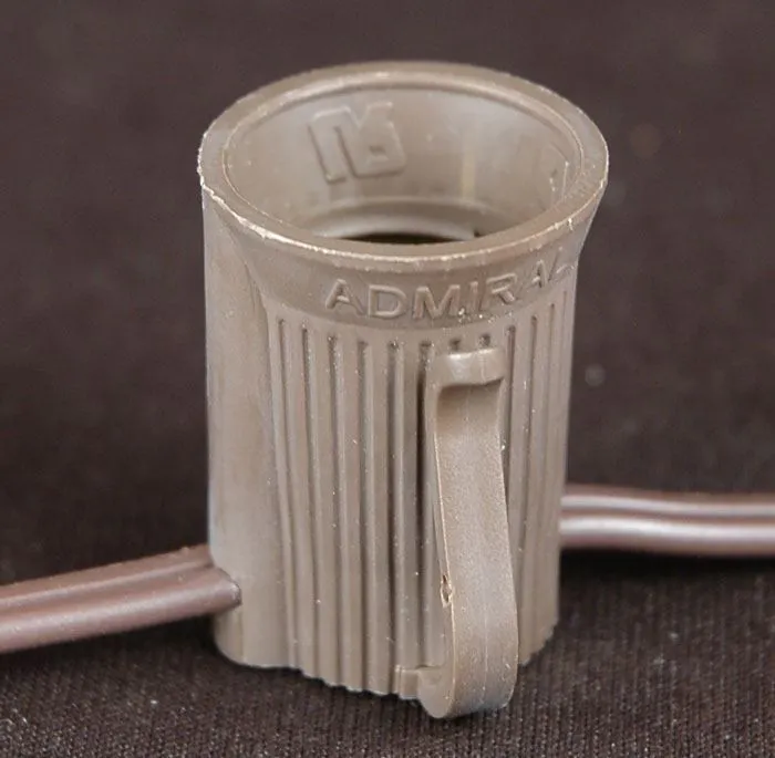 25 Light String Set With Yellow LED C9 Bulbs On Brown Wire 5 25 Light String Set With Yellow LED C9 Bulbs On Brown Wire - Image 5