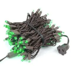 Commercial Grade Wide Angle 100 LED Green 34' Long On Brown Wire 13 Commercial Grade Wide Angle 100 LED Green 34' Long On Brown Wire -Holiday Lights Sales 0029670 commercial grade wide angle 100 led green 34 long on brown wire