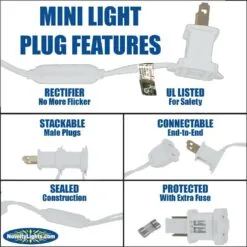 Commercial Grade Wide Angle 100 LED Warm White 50' Long On White Wire -Holiday Lights Sales 0029691 commercial grade wide angle 100 led warm white 50 long on white wire