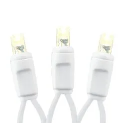 Commercial Grade Wide Angle 100 LED Warm White 50' Long On White Wire -Holiday Lights Sales 0029693 commercial grade wide angle 100 led warm white 50 long on white wire