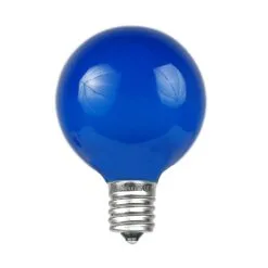 Blue Satin G40 Globe Replacement Bulbs 25 Pack -Holiday Lights Sales 0029761 blue satin g40 globe replacement bulbs 25 pack