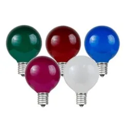 Multi Satin G40 Globe Replacement Bulbs 25 Pack 8 Multi Satin G40 Globe Replacement Bulbs 25 Pack -Holiday Lights Sales 0029764 multi satin g40 globe replacement bulbs 25 pack