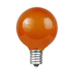 Orange Satin G40 Globe Replacement Bulbs 25 Pack -Holiday Lights Sales 0029765 orange satin g40 globe replacement bulbs 25 pack