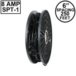 Novelty Lights C9 250' Spool 6" Spacing 8 Amp Black Wire