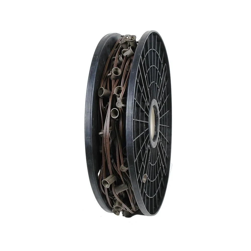 Novelty Lights C7 250 Spool 6" Spacing 8 Amp Brown Wire 2 Novelty Lights C7 250 Spool 6" Spacing 8 Amp Brown Wire - Image 2