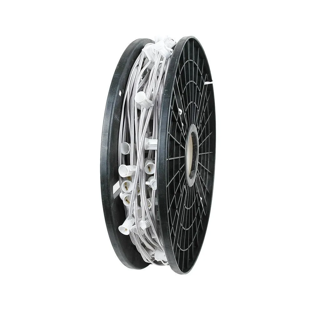 Novelty Lights C7 250 Spool 6" Spacing 8 Amp White Wire 2 Novelty Lights C7 250 Spool 6" Spacing 8 Amp White Wire - Image 2
